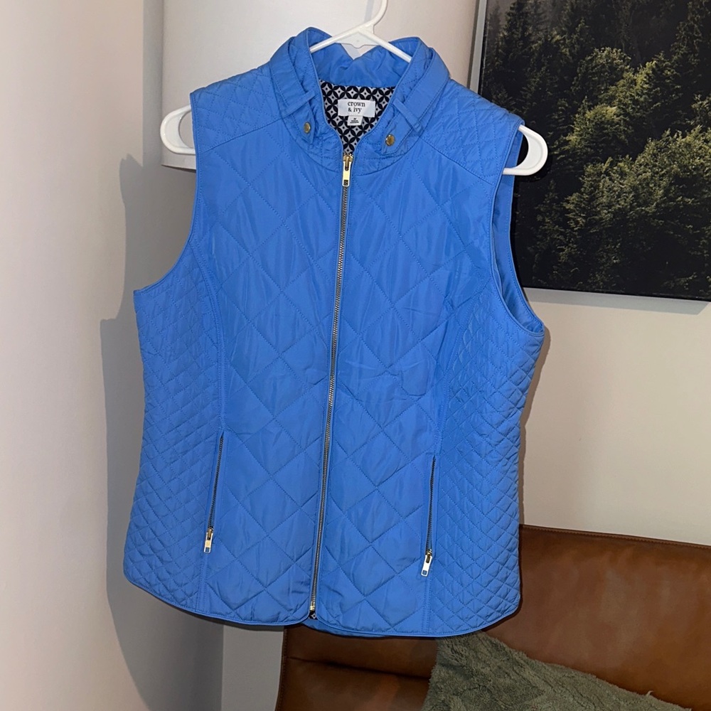 Blue Quilted Vest